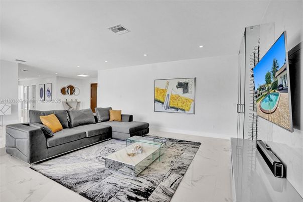 Interior, Living room, Marble, Recessed Lighting