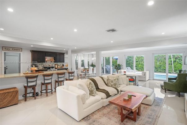 Dining room, Interior, Kitchen, Living room, Recessed Lighting