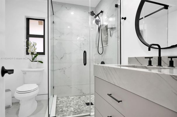 Bathroom, Glass Shower, Interior, Marble, Marble Walls