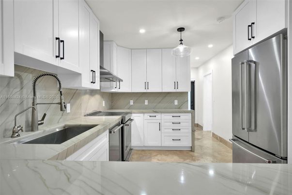 Interior, Kitchen, Pendant Lights, Recessed Lighting, Stainless Steel Appliances