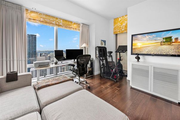 Fitness Equipment, Home Office, Interior, Wood Texture Flooring