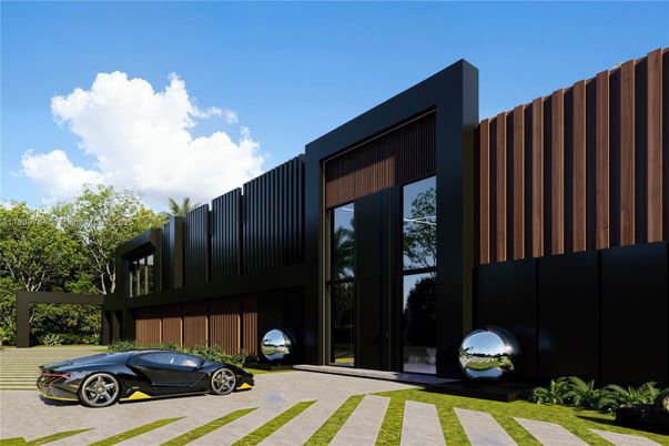 Exterior, Facade, Modern