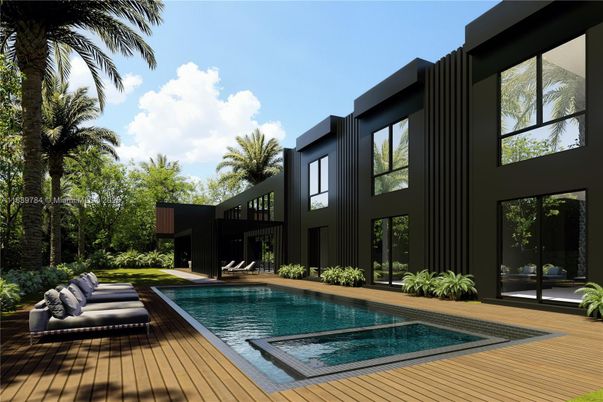 Exterior, Facade, Pool, Modern