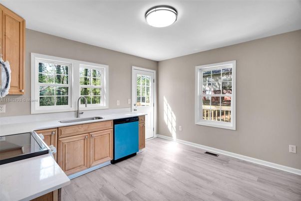 Interior, Kitchen, Wood Texture Flooring