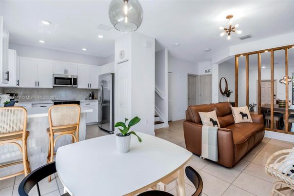 Dining room, Interior, Kitchen, Living room, Recessed Lighting, Stainless Steel Appliances