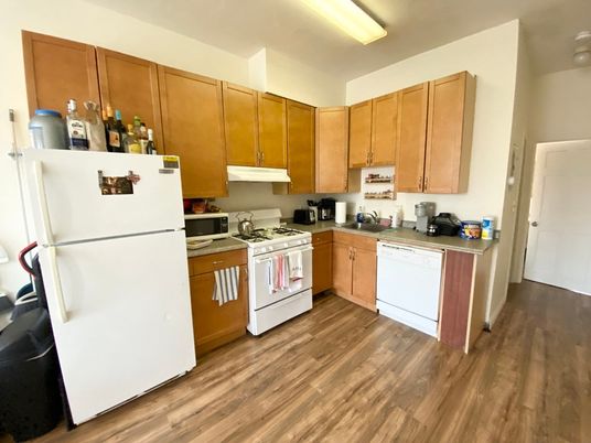 Interior, Kitchen, Wood Texture Flooring
