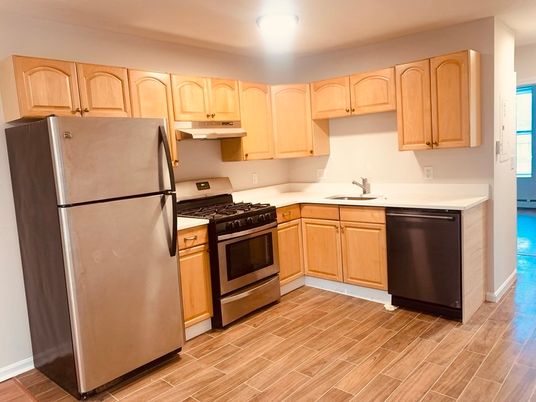 Interior, Kitchen, Wood Texture Flooring
