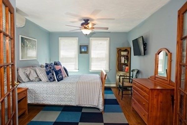 Interior, Bedroom, Wood Texture Flooring, Ceramic Tile