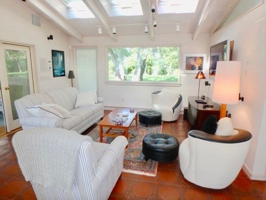 Interior, Wood Texture Flooring, Recessed Lighting, Living room, Home Office, Ceramic Tile