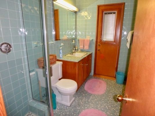 Interior, Bathroom, Glass Shower, Ceramic Tile