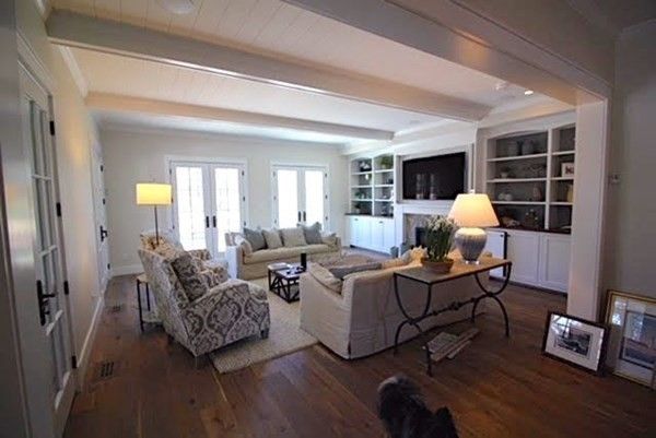 Interior, Wood Texture Flooring, Recessed Lighting, Living room