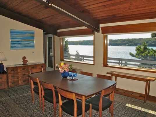 Interior, Dining room, Wooden Ceilings, Ceramic Tile, Water