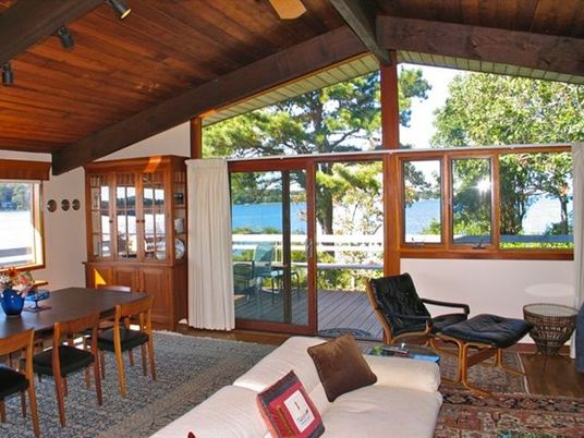 Interior, Wood Texture Flooring, Dining room, Wooden Beams, Wooden Ceilings, Water, Wooden Walls