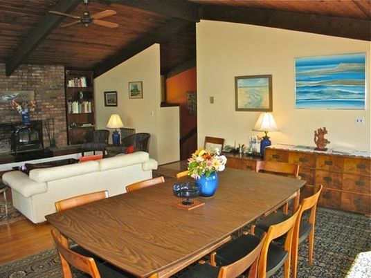 Interior, Wood Texture Flooring, Living room, Wooden Ceilings, Stone Walls