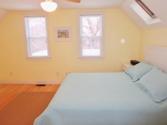 Interior, Bedroom, Wood Texture Flooring, Pendant Lights