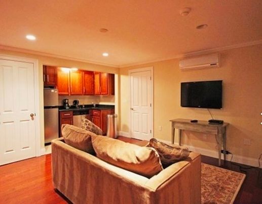 Interior, Kitchen, Wood Texture Flooring, Recessed Lighting