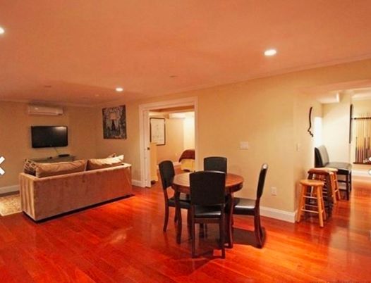 Interior, Wood Texture Flooring, Recessed Lighting, Living room, Dining room