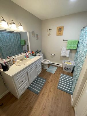 Bathroom, Interior, Wood Texture Flooring
