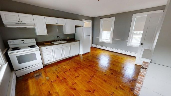 Interior, Kitchen, Wood Texture Flooring