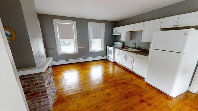 Interior, Kitchen, Wood Texture Flooring