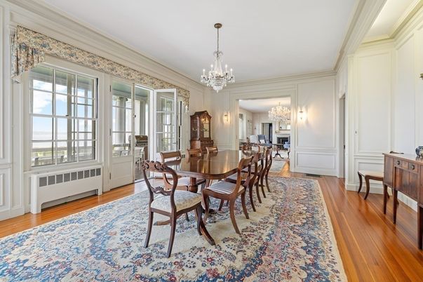 Chandelier, Dining room, Interior, Wood Texture Flooring