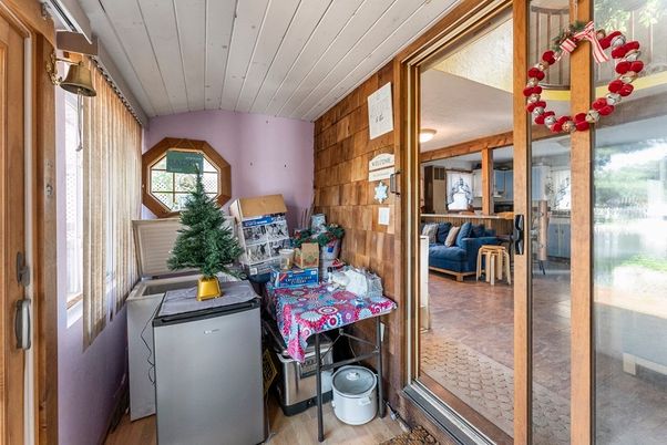 Home Office, Interior, Wood Texture Flooring, Wooden Walls