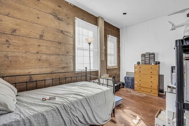 Bedroom, Interior, Wood Texture Flooring, Wooden Walls