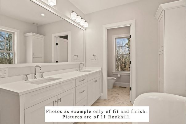 Bathroom, Dual Sink Vanities, Free Standing Baths, Interior, Marble, Recessed Lighting