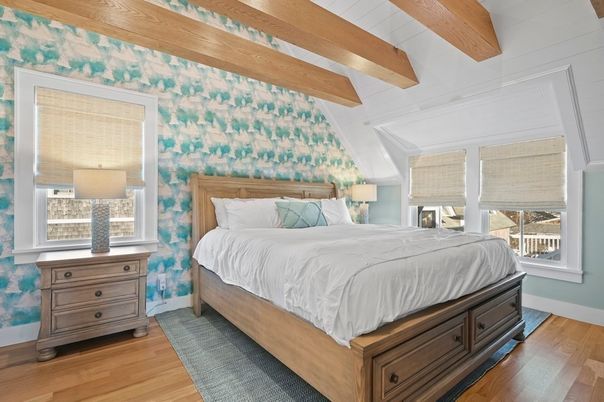Bedroom, Interior, Wooden Beams, Wood Texture Flooring