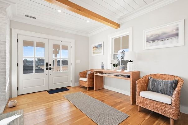 Interior, Recessed Lighting, Wooden Beams, Wood Texture Flooring
