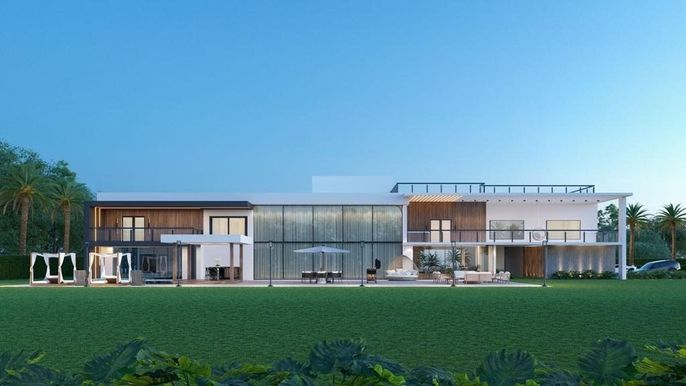 Backyard, Exterior, Facade, Modern