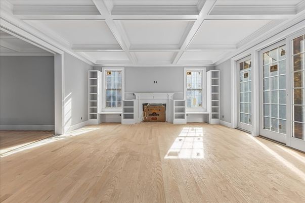 Empty room, Fireplace, Interior, Wood Texture Flooring