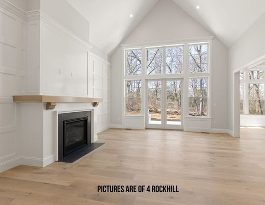Empty room, Fireplace, Interior, Recessed Lighting, Wood Texture Flooring