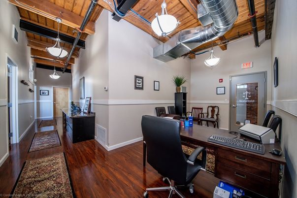 Home Office, Interior, Pendant Lights, Wooden Beams, Wooden Ceilings, Wood Texture Flooring