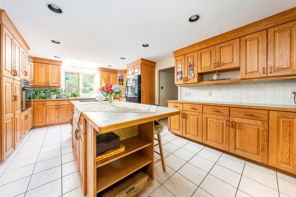 Interior, Kitchen, Recessed Lighting, Tile Countertops