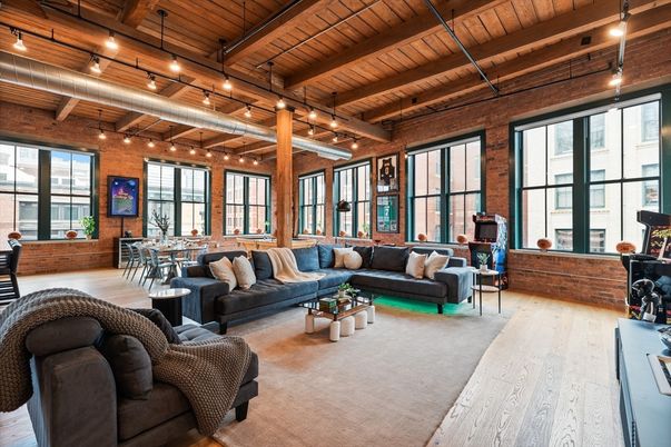 Dining room, Fitness Equipment, Interior, Living room, Stone Walls, Wooden Beams, Wooden Ceilings, Wood Texture Flooring