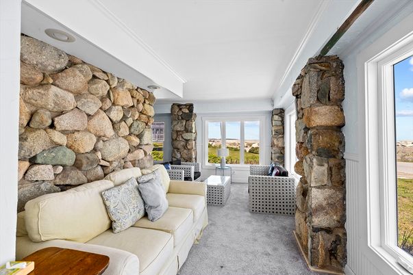Interior, Living room, Stone Walls