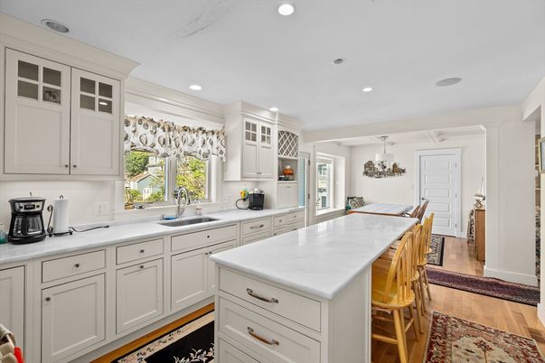 Chandelier, Interior, Kitchen, Recessed Lighting, Wood Texture Flooring