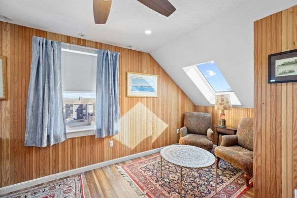 Interior, Recessed Lighting, Wood Texture Flooring, Wooden Walls