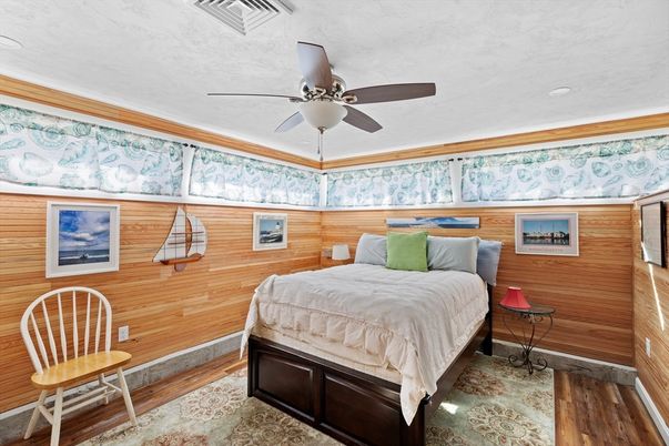 Bedroom, Interior, Wood Texture Flooring, Wooden Walls