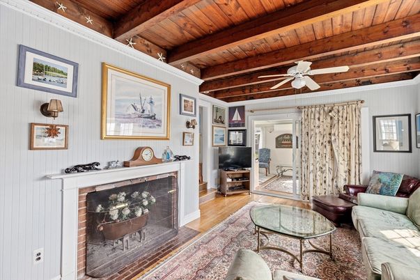 Fireplace, Interior, Living room, Wooden Beams, Wooden Ceilings, Wood Texture Flooring