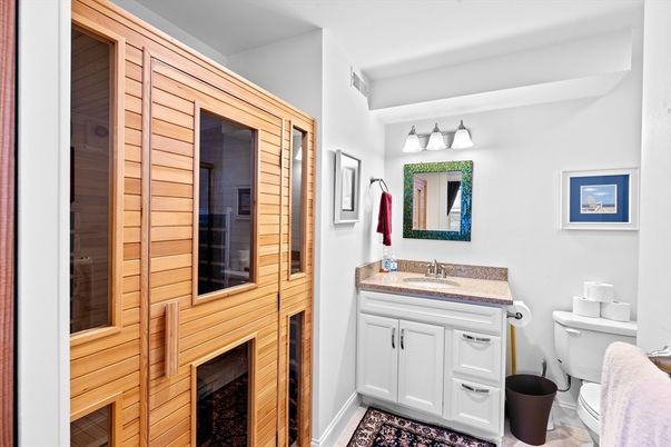 Bathroom, Fireplace, Interior, Wooden Walls