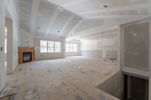 Empty room, Fireplace, Interior, Recessed Lighting