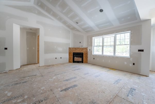 Empty room, Fireplace, Interior