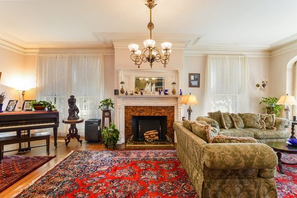 Chandelier, Fireplace, Interior, Living room, Piano, Wood Texture Flooring