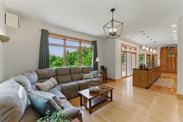Interior, Kitchen, Living room, Pendant Lights, Recessed Lighting, Wood Texture Flooring