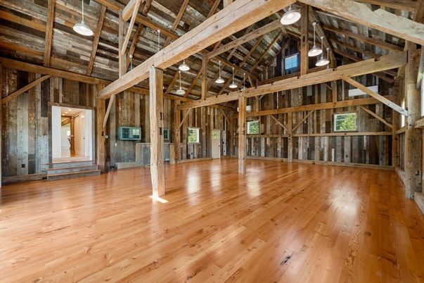 Empty room, Interior, Pendant Lights, Wooden Beams, Wooden Ceilings, Wood Texture Flooring, Wooden Walls