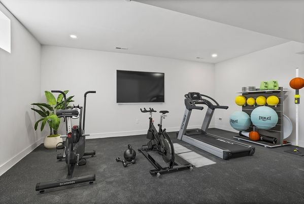 Fitness Equipment, Interior, Recessed Lighting