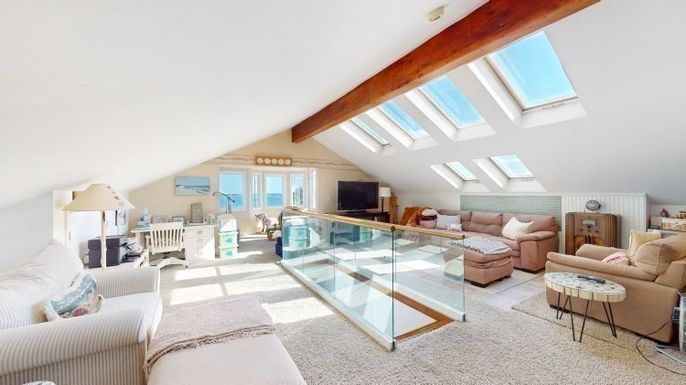 Interior, Living room, Wooden Beams