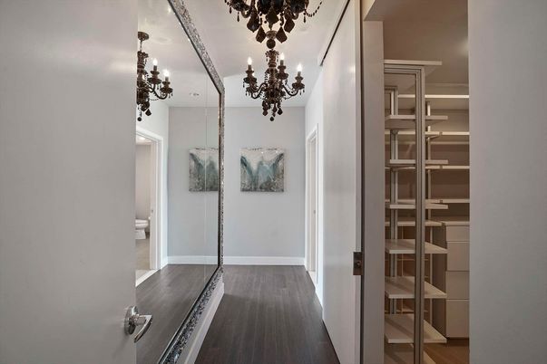 Chandelier, Interior, Wood Texture Flooring
